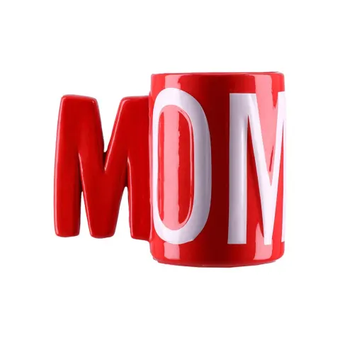 Takk Ceașcă Toby, „Mum”, ceramică, roșu
