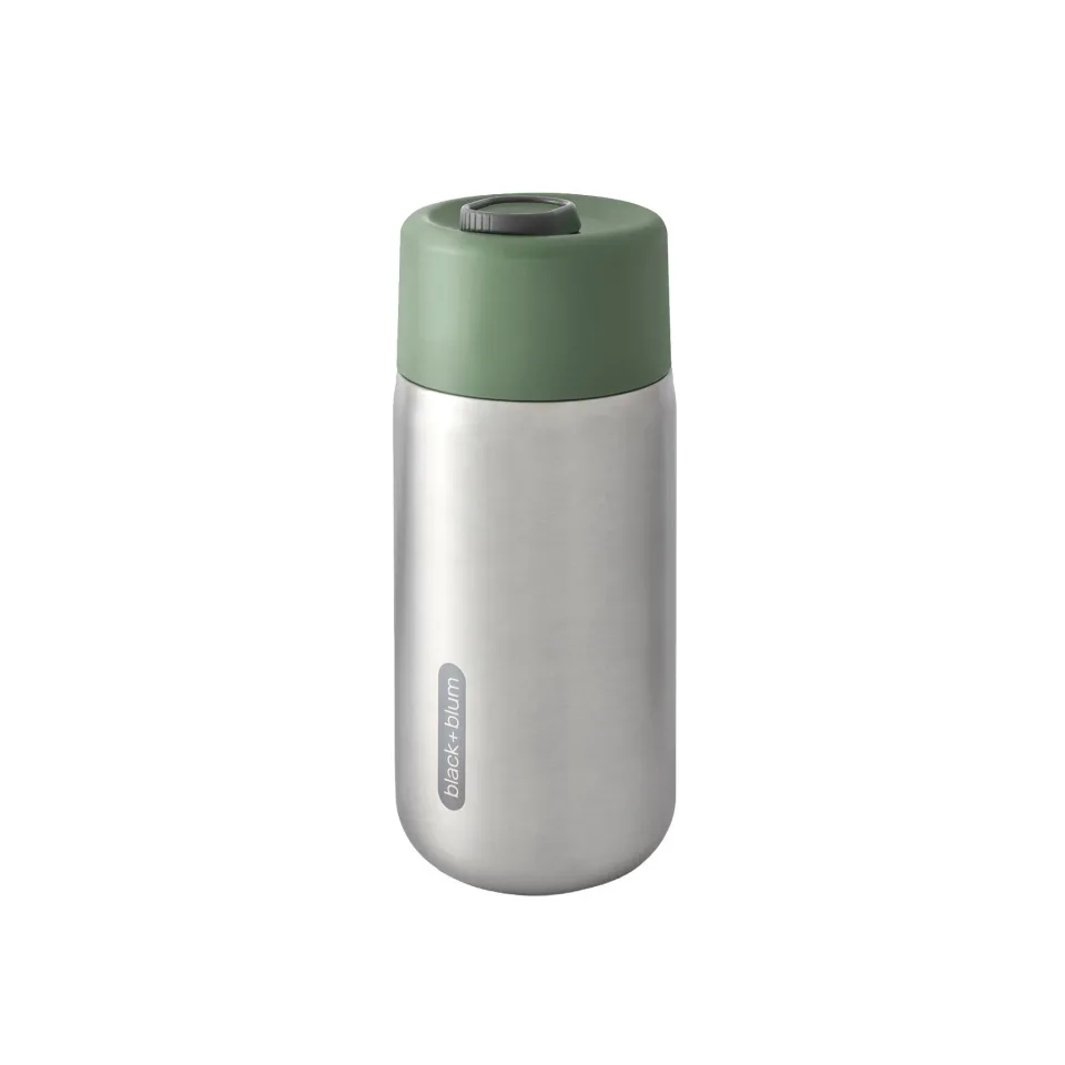 Ceașcă termică Black+Blum, blocabilă, 340 ml, verde închis