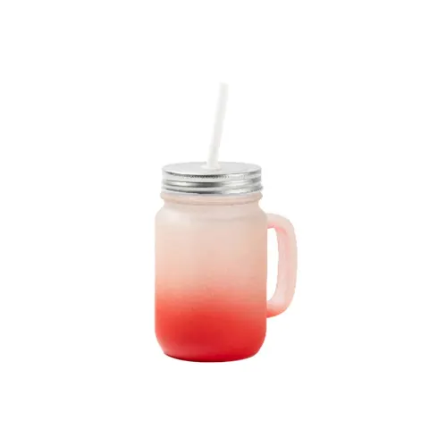 Borcan mat pentru sublimare BESTSUB, roșu, 350 ml