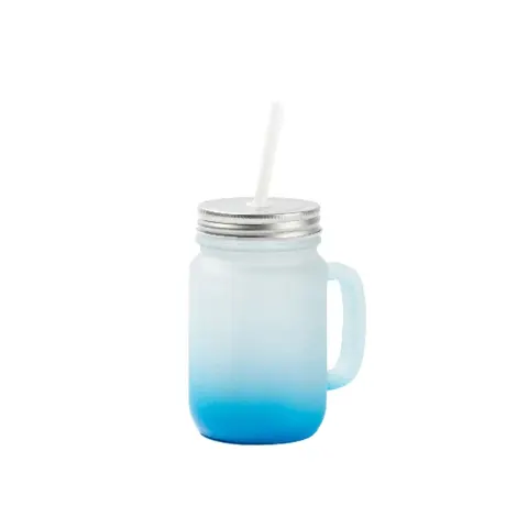 Borcan mat pentru sublimare BESTSUB, albastru deschis, 350 ml