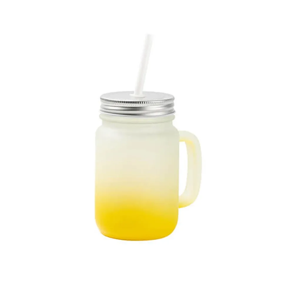 Borcan mat pentru sublimare BESTSUB, galben, 350 ml