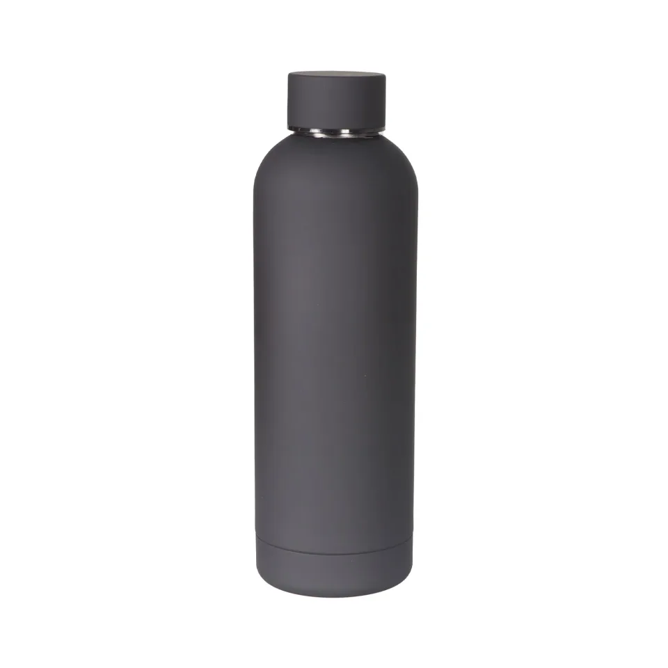 Sticlă Top, metal, 6.5 x 24 cm, neagră, 500 ml