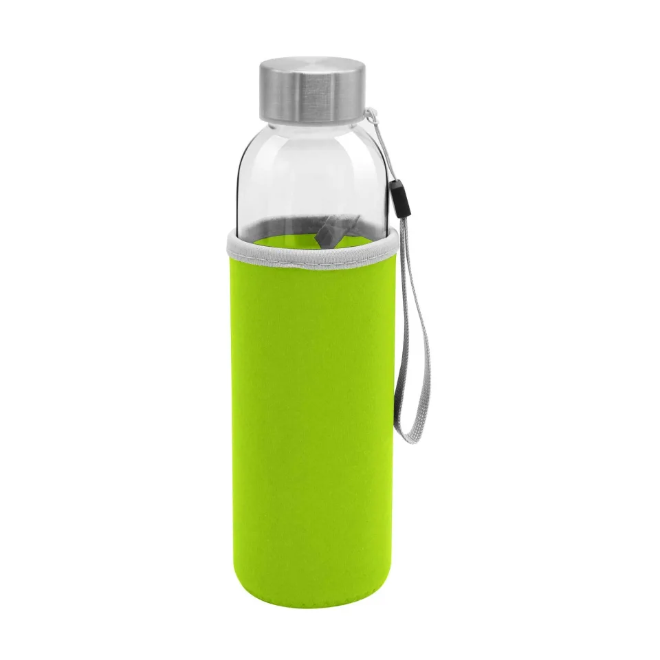 Sticlă Halo, sticlă, 500 ml, cu husă verde