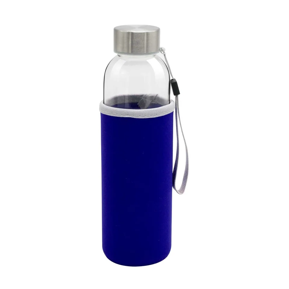 Sticlă Halo, sticlă, 500 ml, cu husă albastră