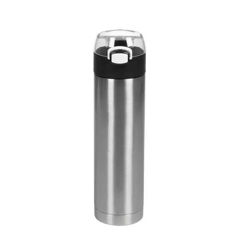 Sticlă Metropolis, metal, cu perete dublu, 500 ml, argintie
