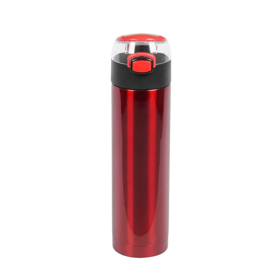 Sticlă Metropolis, metal, cu perete dublu, 500 ml, roșie