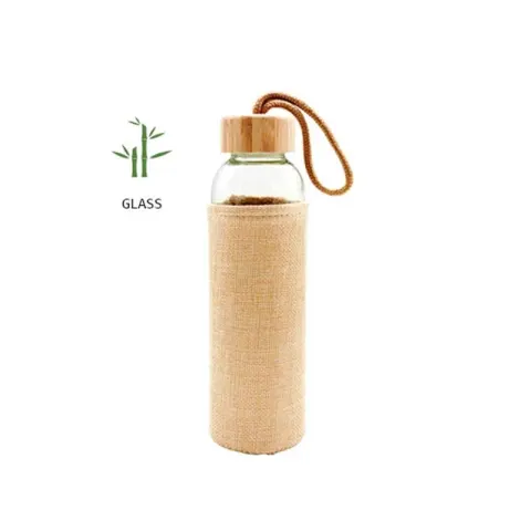 Sticlă Sunset, sticlă, cu husă din in, 500 ml