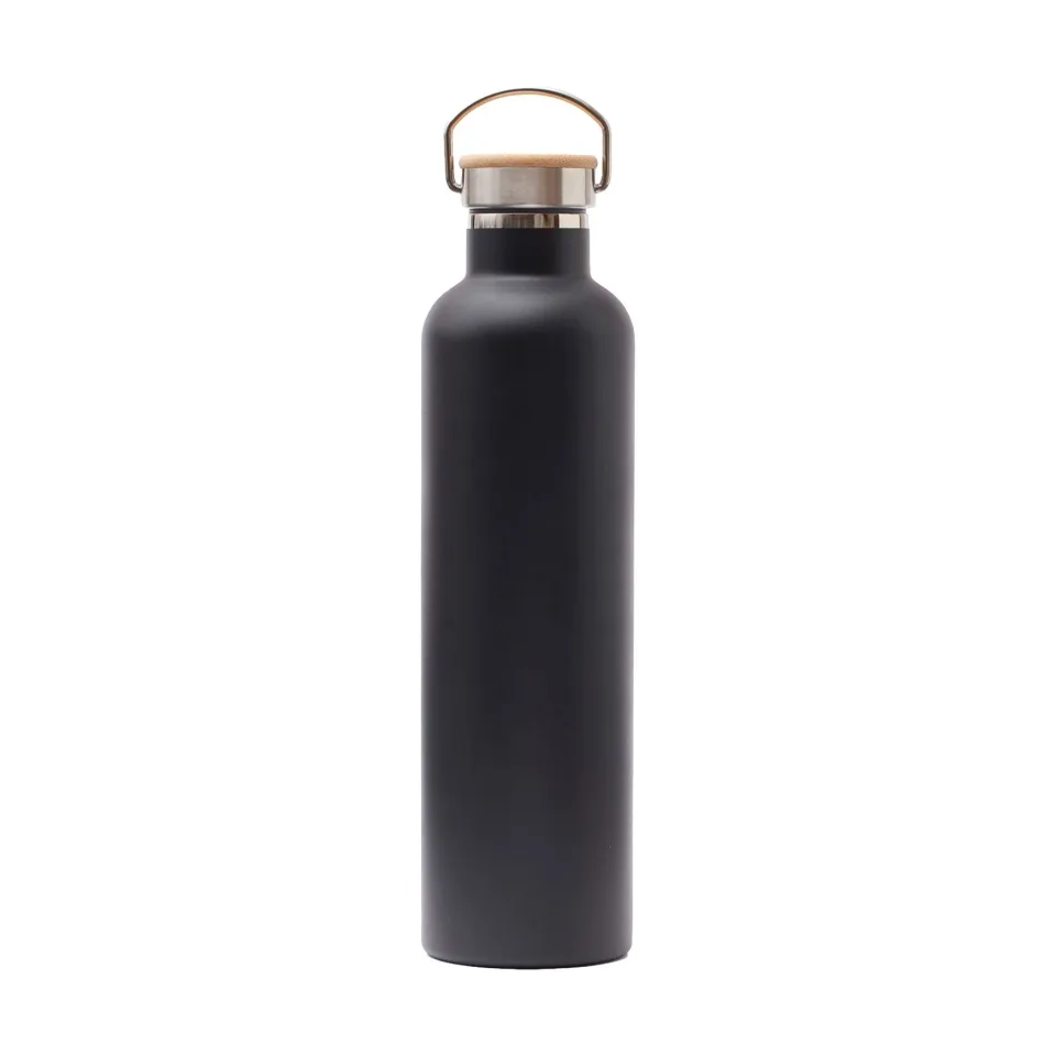 Termos VINGA, oțel inoxidabil, cu perete dublu și vid, 1 litru, negru