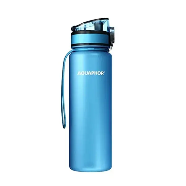 Sticlă Aquaphor City, cu filtru, Tritan, 500 ml, albastră