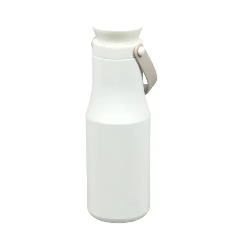 Sticlă Vintage, cu perete dublu, oțel inoxidabil, 470 ml, albă