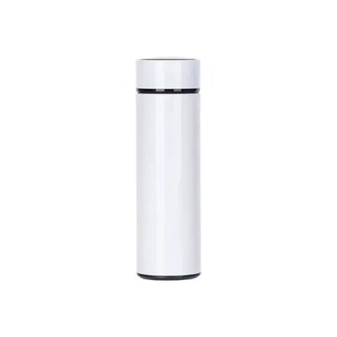 Termos BESTSUB, oțel inoxidabil, cu indicator de temperatură, 450 ml, alb