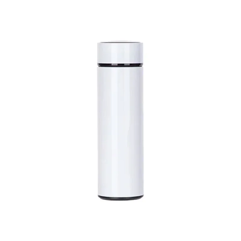 Termos BESTSUB, oțel inoxidabil, cu indicator de temperatură, 450 ml, alb