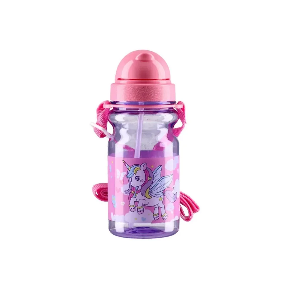 Sticlă Takk Flowy Baby, pentru fete, cu șnur, 350 ml, asortat, 1 buc.