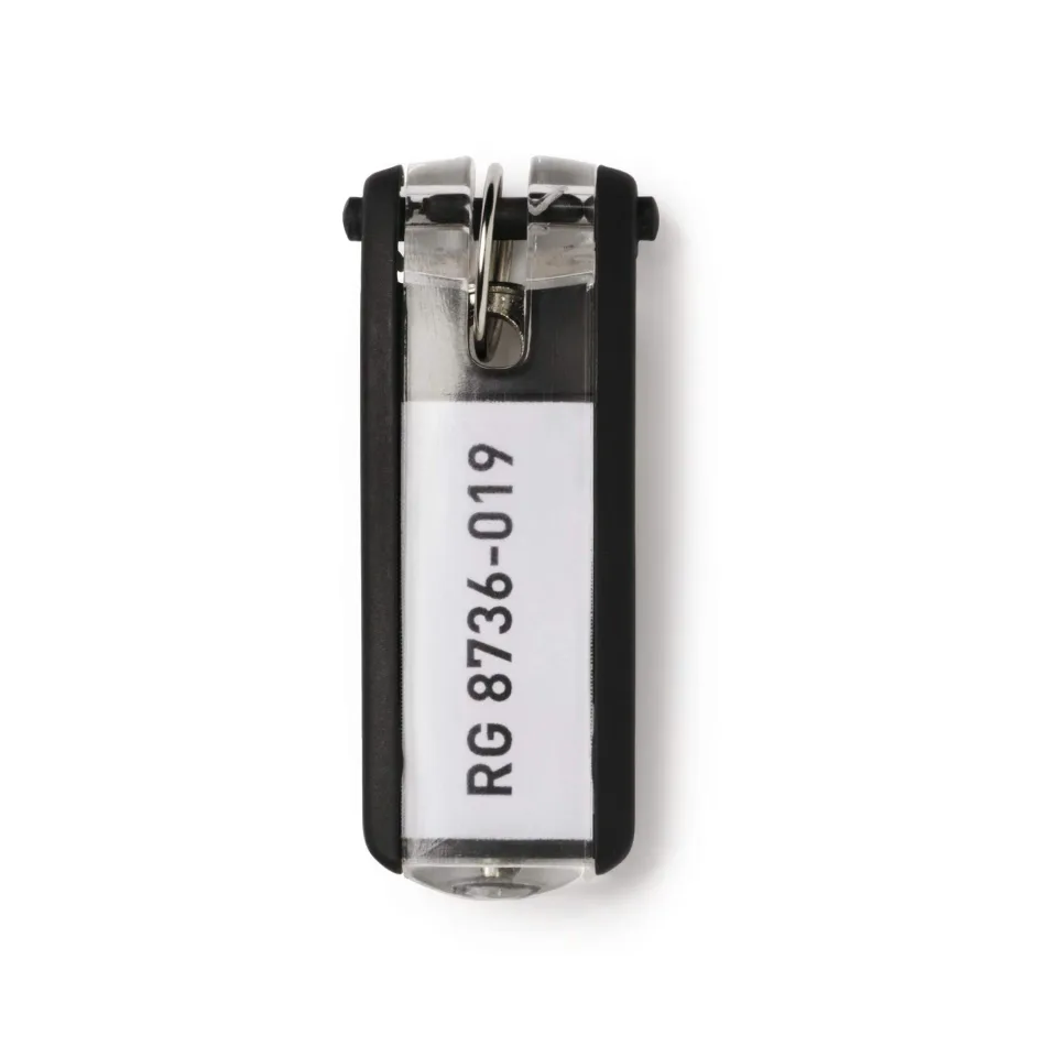 Etichete pentru chei Durable, de rezervă, cu etichetă, 6 bucăți, negru