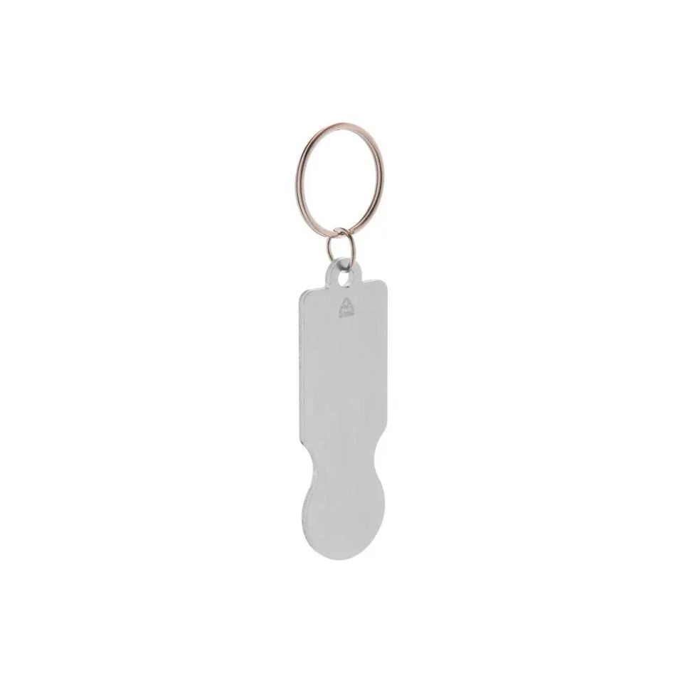 Breloc Cool Ralucart, aluminiu, 69 x 23 x 2 mm, argintiu
