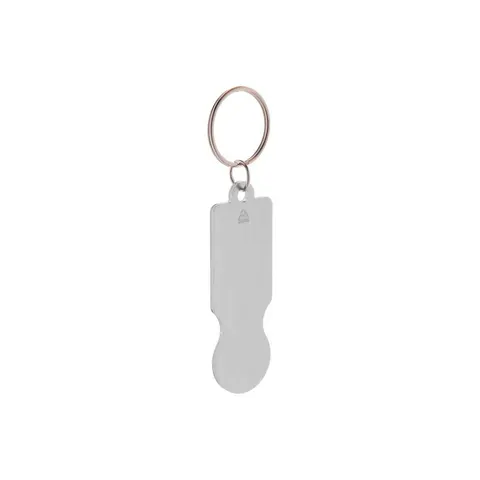 Breloc Cool Ralucart, aluminiu, 69 x 23 x 2 mm, argintiu