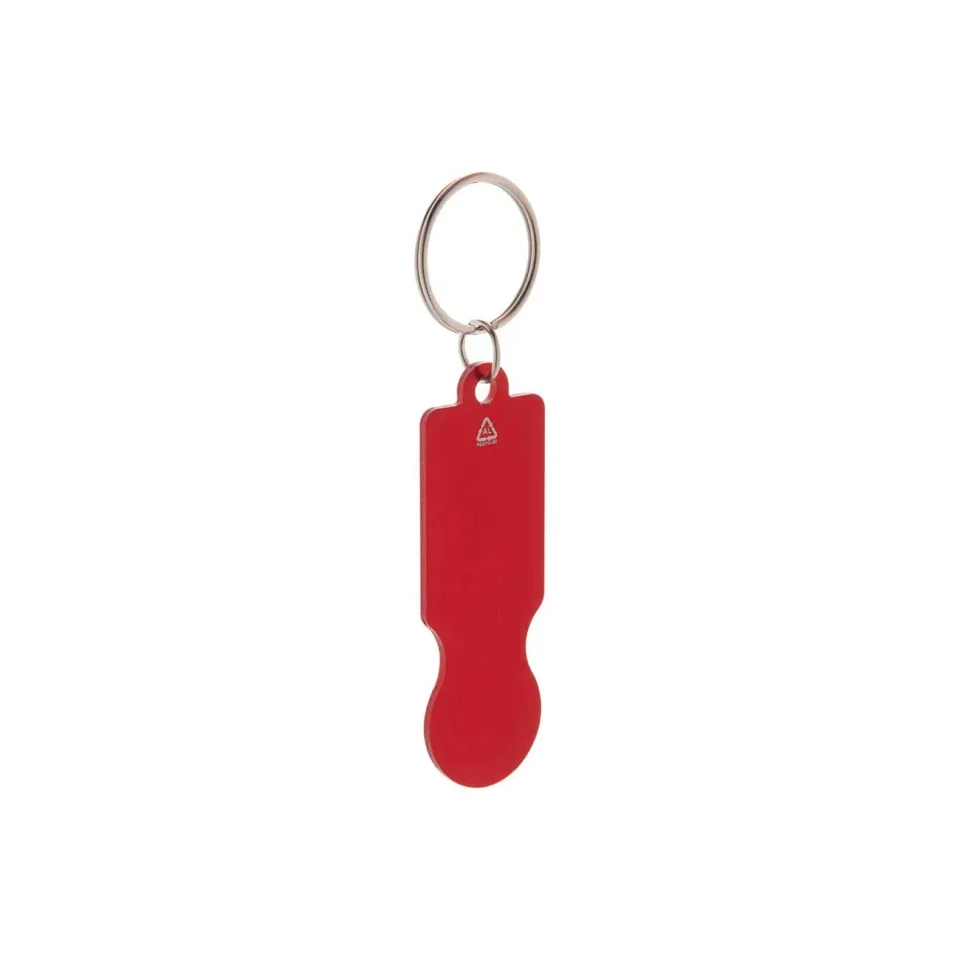 Breloc Cool Ralucart, aluminiu, 69 x 23 x 2 mm, roșu
