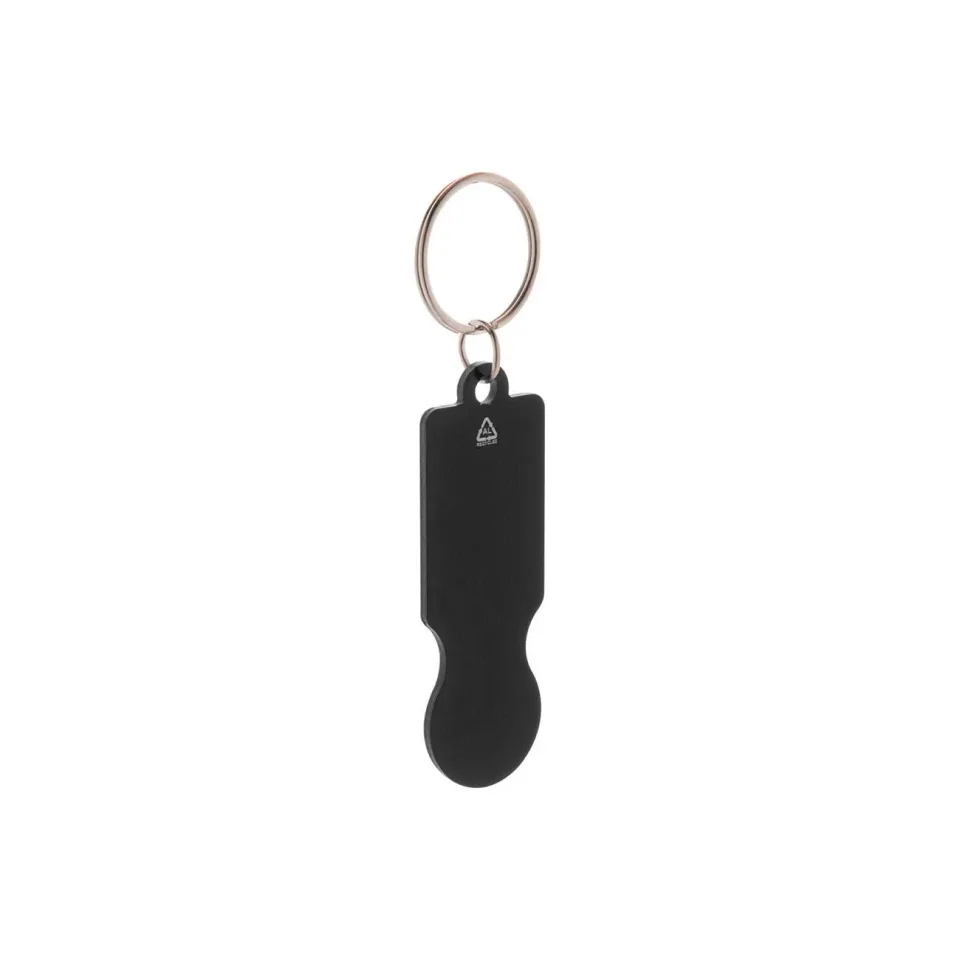 Breloc Cool Ralucart, aluminiu, 69 x 23 x 2 mm, negru