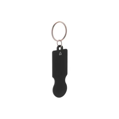 Breloc Cool Ralucart, aluminiu, 69 x 23 x 2 mm, negru