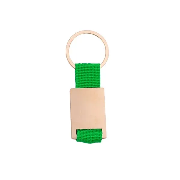 Breloc Tech, metalic, cu șnur, verde