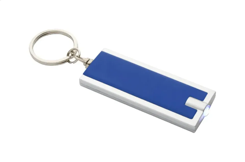 Breloc Cool Urban, cu lanternă LED, plastic ABS reciclat, cu baterie, albastru