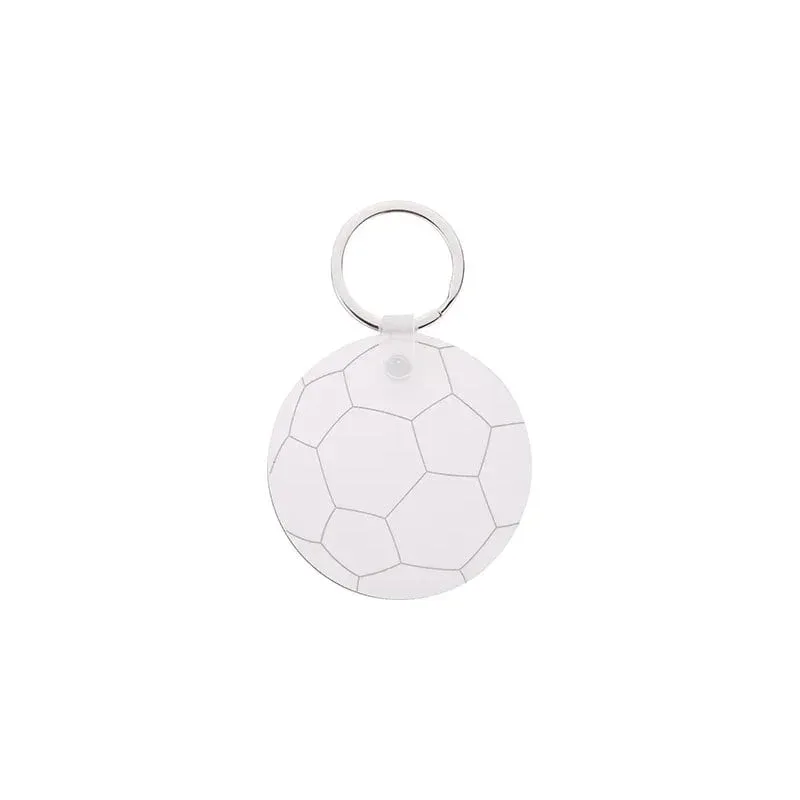 Breloc minge de fotbal BESTSUB, hârtie presată, 5.5 cm, alb