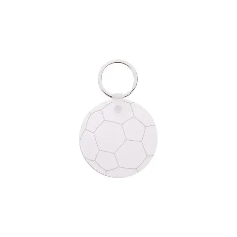 Breloc minge de fotbal BESTSUB, hârtie presată, 5.5 cm, alb