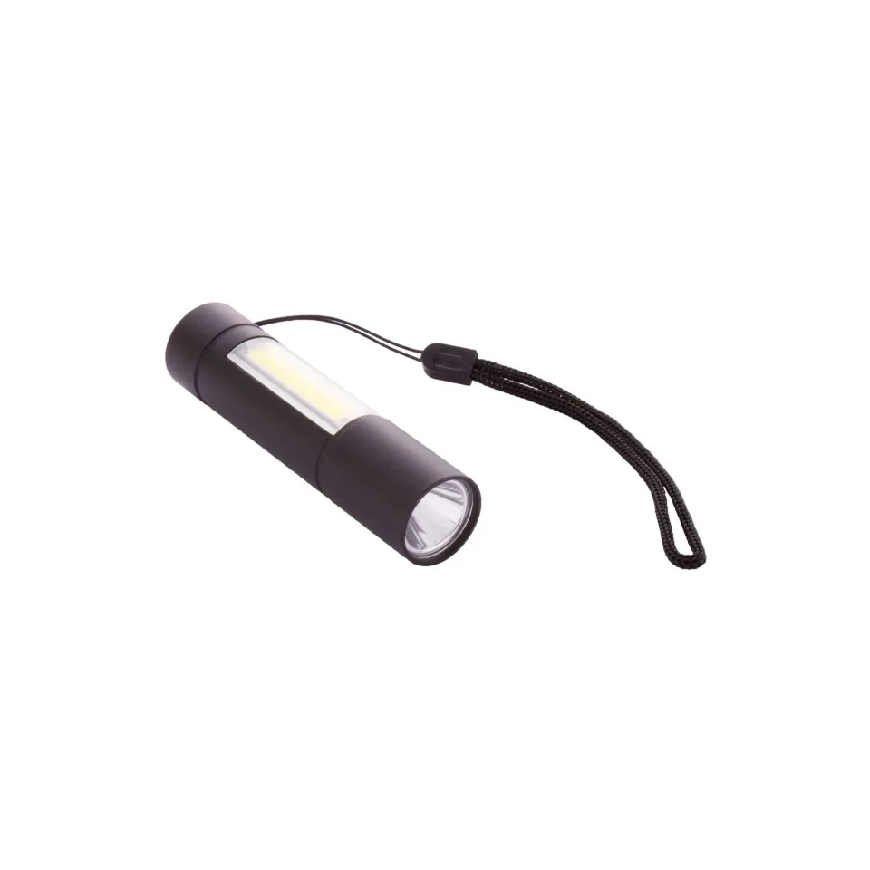 Lanternă Cool Chargelight, cu lampă, reîncărcabilă, negru