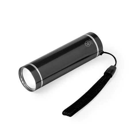 Lanternă Flashy, aluminiu reciclat, negru