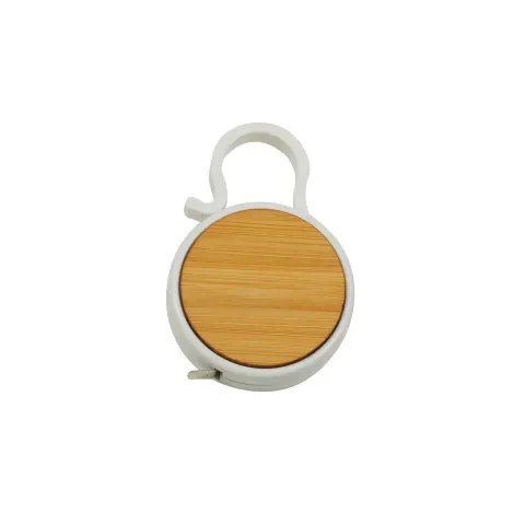 Ruletă Meter, bambus, 1 m, alb