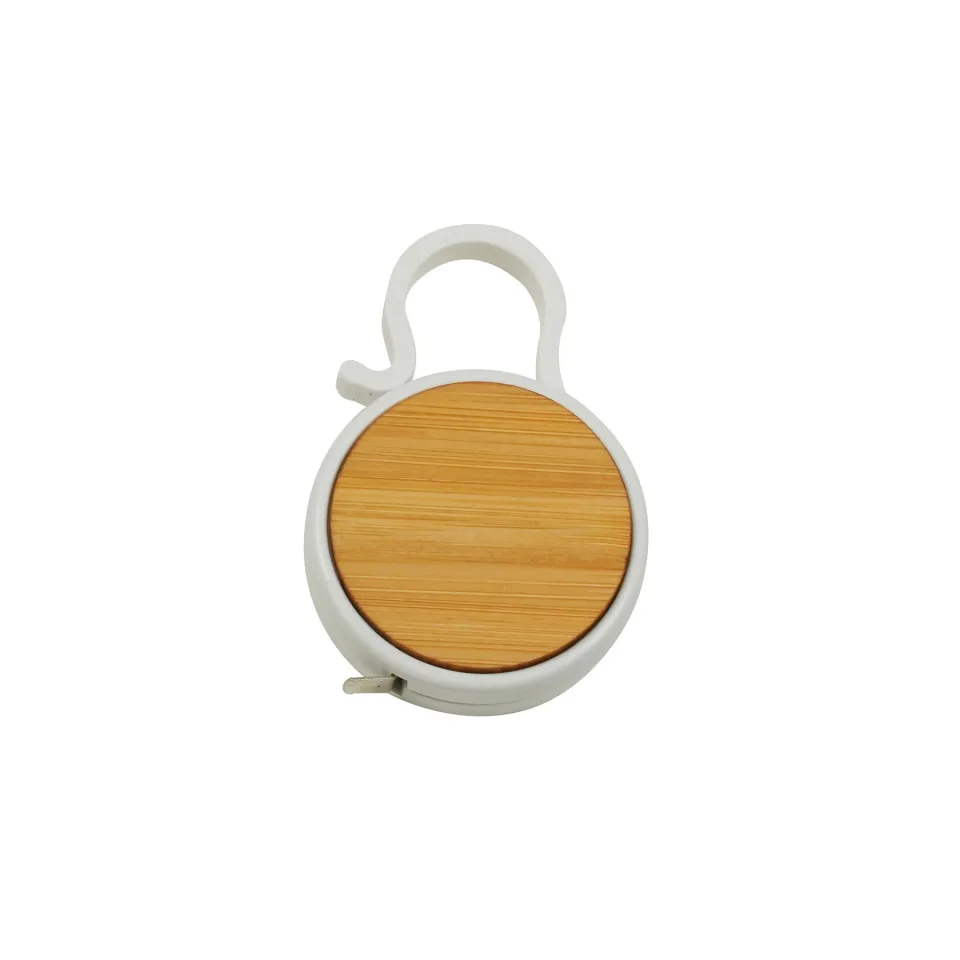 Ruletă Meter, bambus, 1 m, alb