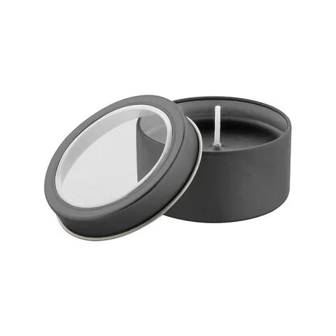 Lumânare Cool Sioko, în cutie metalică, 6 x 3.2 cm, negru