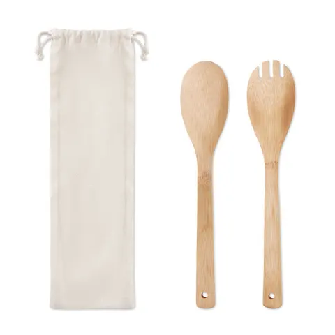 Set tacâmuri pentru salată More Than Gifts Mayen Set, bambus, 2 piese