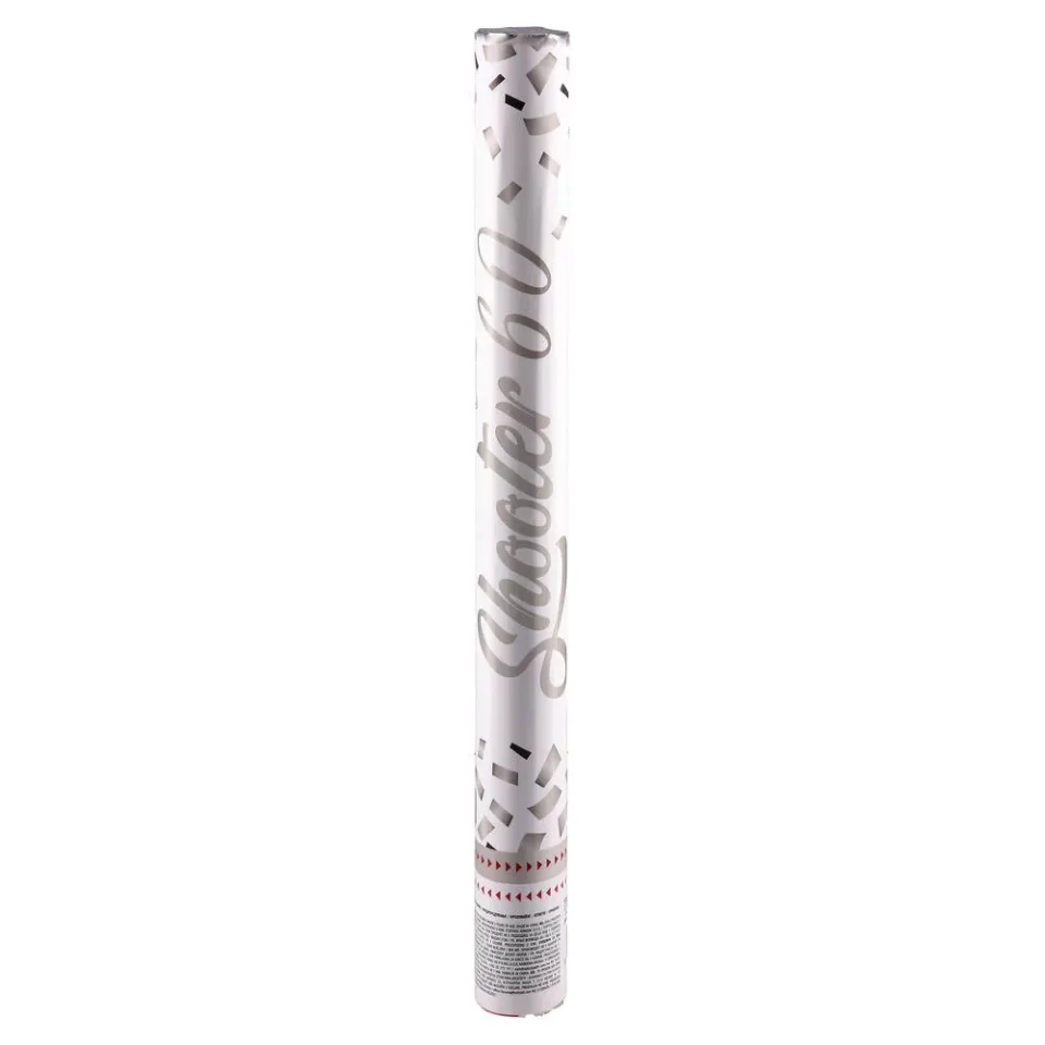 Festa Tun cu confetti Party Popper, 60 cm, argintiu