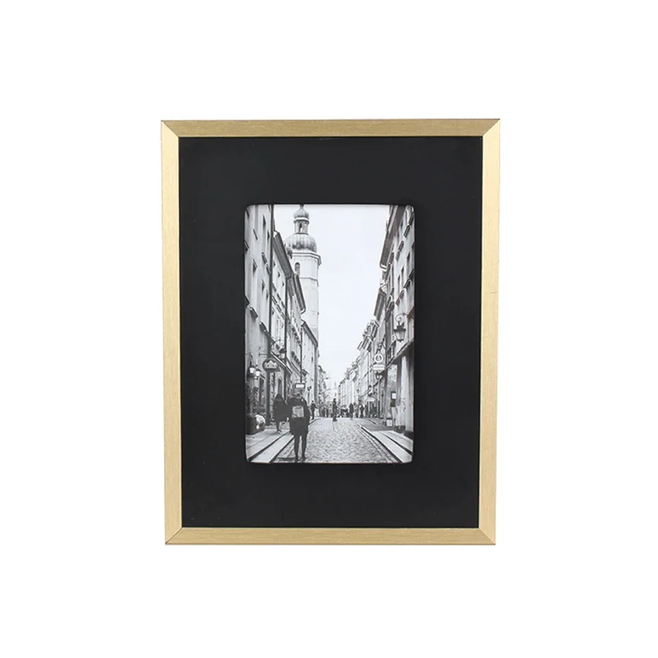 Splendid Ramă foto Turin, MDF, 18 x 23 cm, negru-auriu