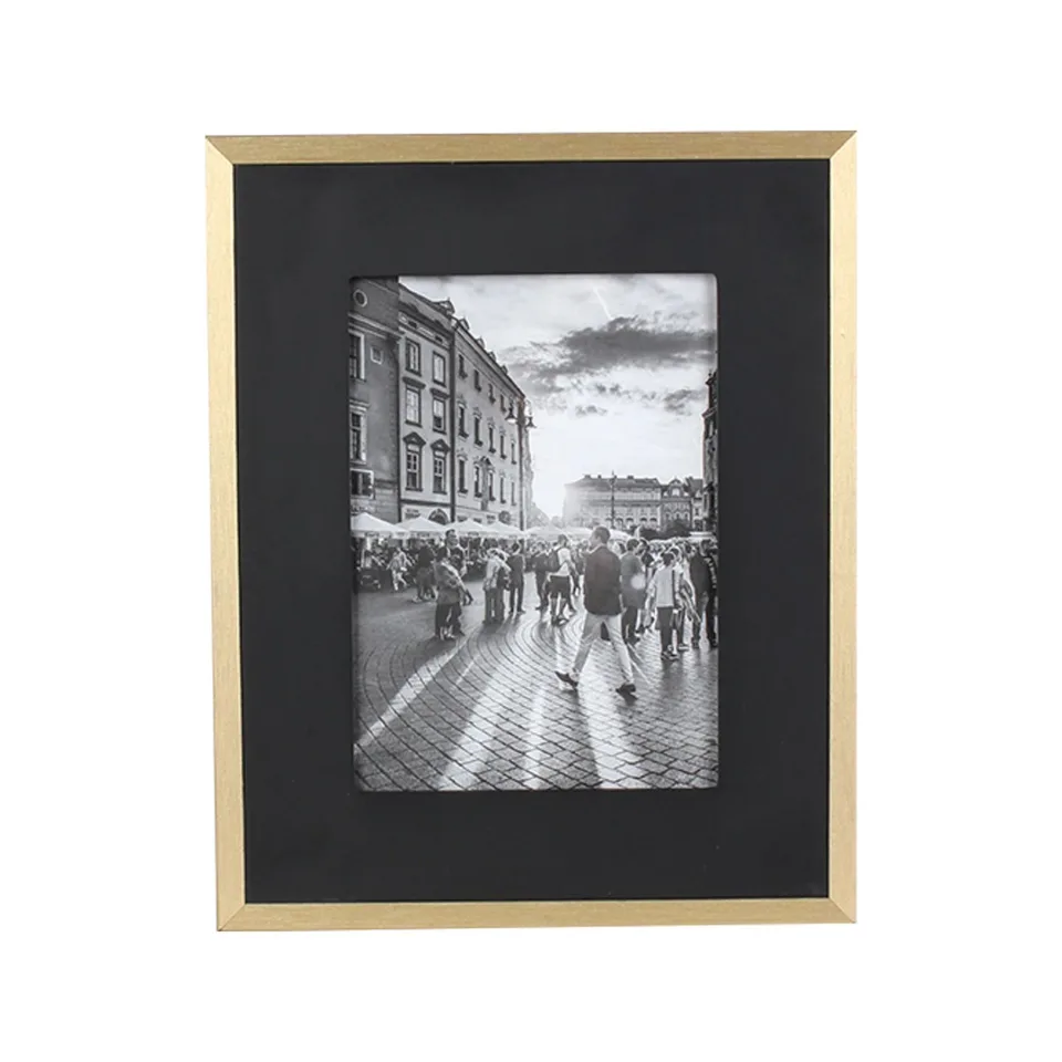 Splendid Ramă foto Turin, MDF, 21 x 26 cm, negru-auriu