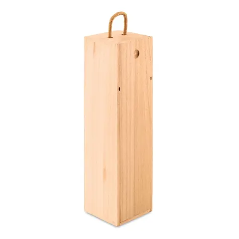 Cutie pentru vin Vinbox, din lemn, cu mâner, 9.5 x 9.5 x 34.5 cm