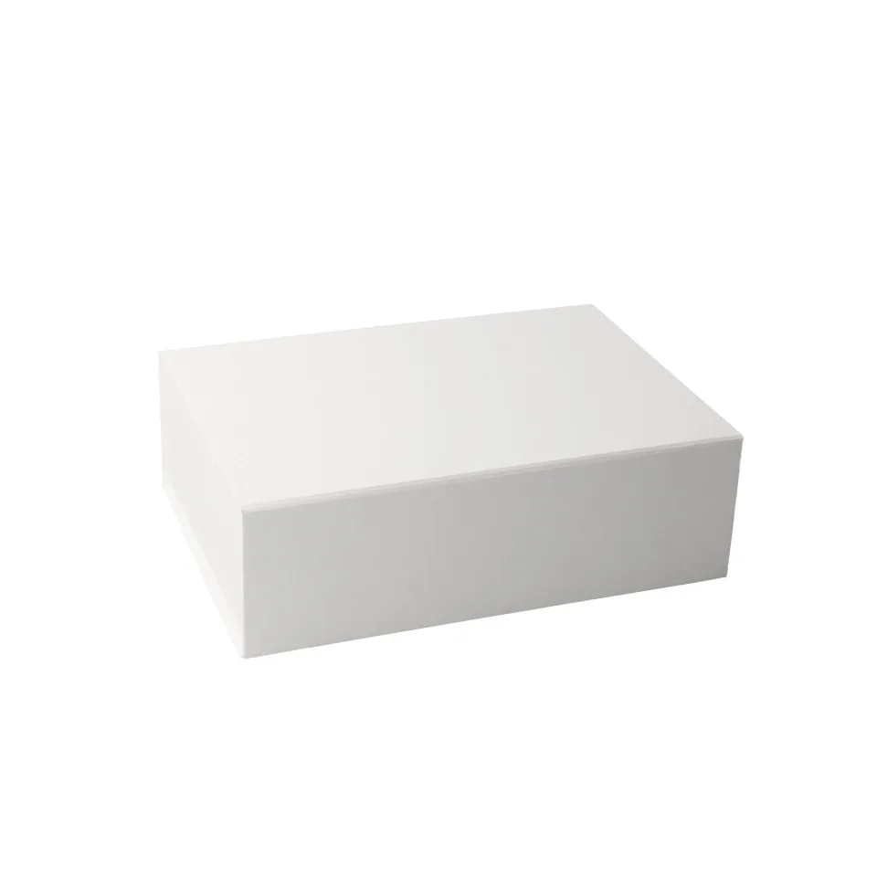 Office 1 Cutie Natural, închidere magnetică, pliabilă, 33 x 25 x 12 cm, alb