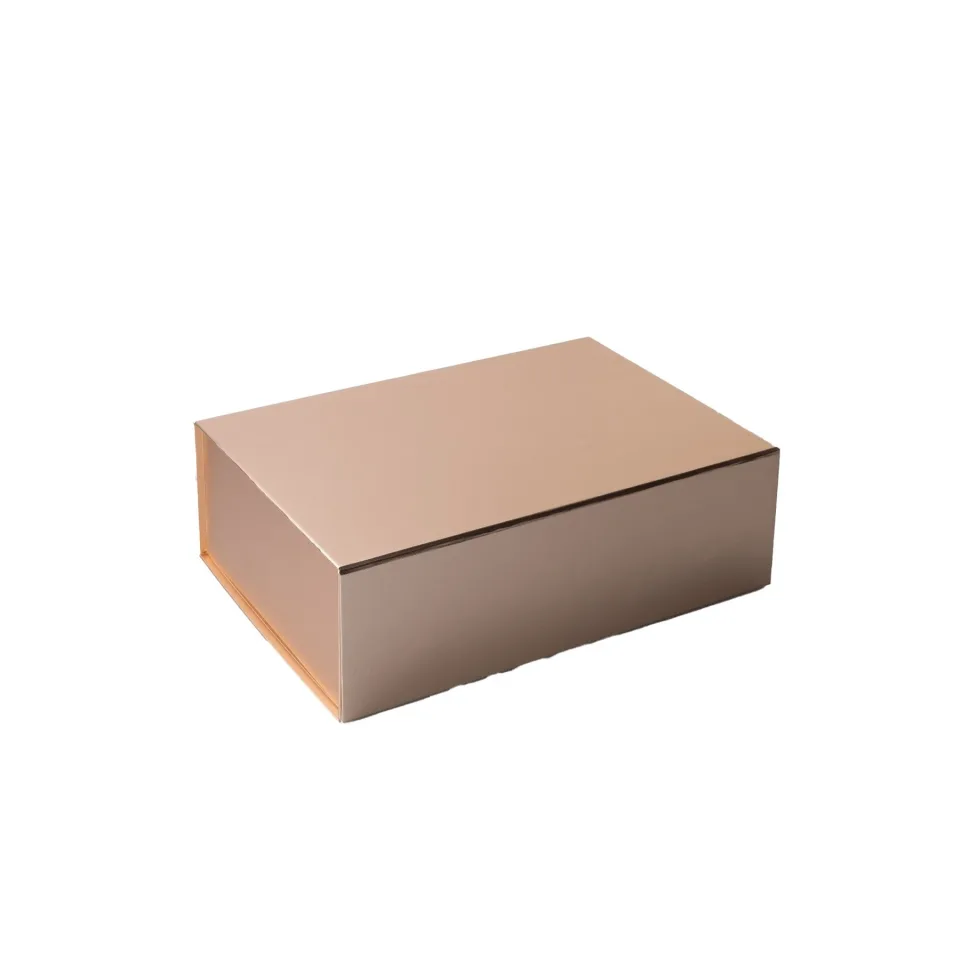 Office 1 Cutie Natural, cu închidere magnetică, pliabilă, 33 x 25 x 12 cm, auriu