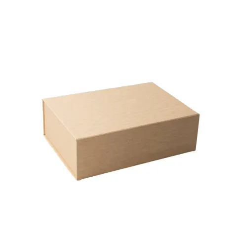 Office 1 Cutie Natural, cu închidere magnetică, pliabilă, 33 x 25 x 12 cm, maro