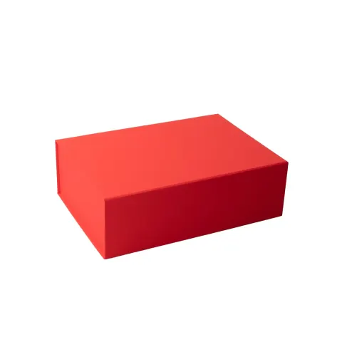 Office 1 Cutie Natural, cu închidere magnetică, pliabilă, 33 x 25 x 12 cm, roșu