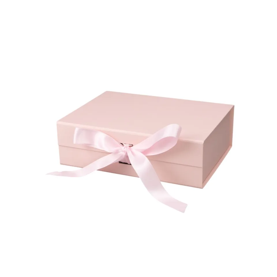 Office 1 Cutie de cadou, cu închidere magnetică, pliabilă, 33 x 27 x 12 cm, roz