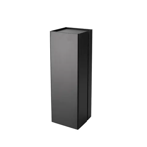 Office 1 Cutie pentru vin, cu închidere magnetică, pliabilă, 33 x 11 x 10.8 cm, fund lipit, negru