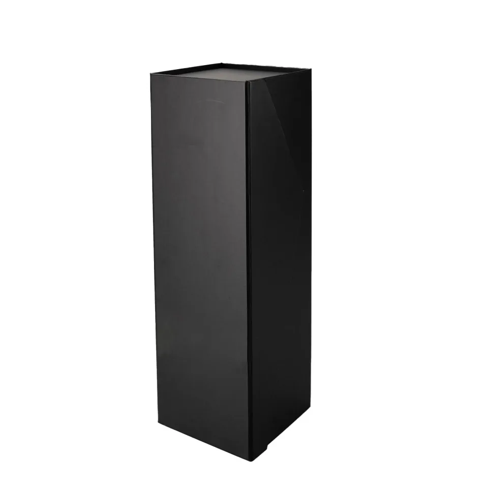 Office 1 Cutie pentru vin, cu închidere magnetică, pliabilă, 33 x 11 x 10.8 cm, colț lipit, negru