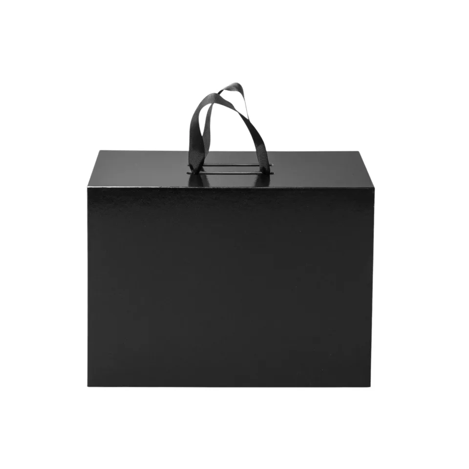 Office 1 Cutie Handle, pliabilă, 38 x 28 x 13.5 cm, cu mânere, negru