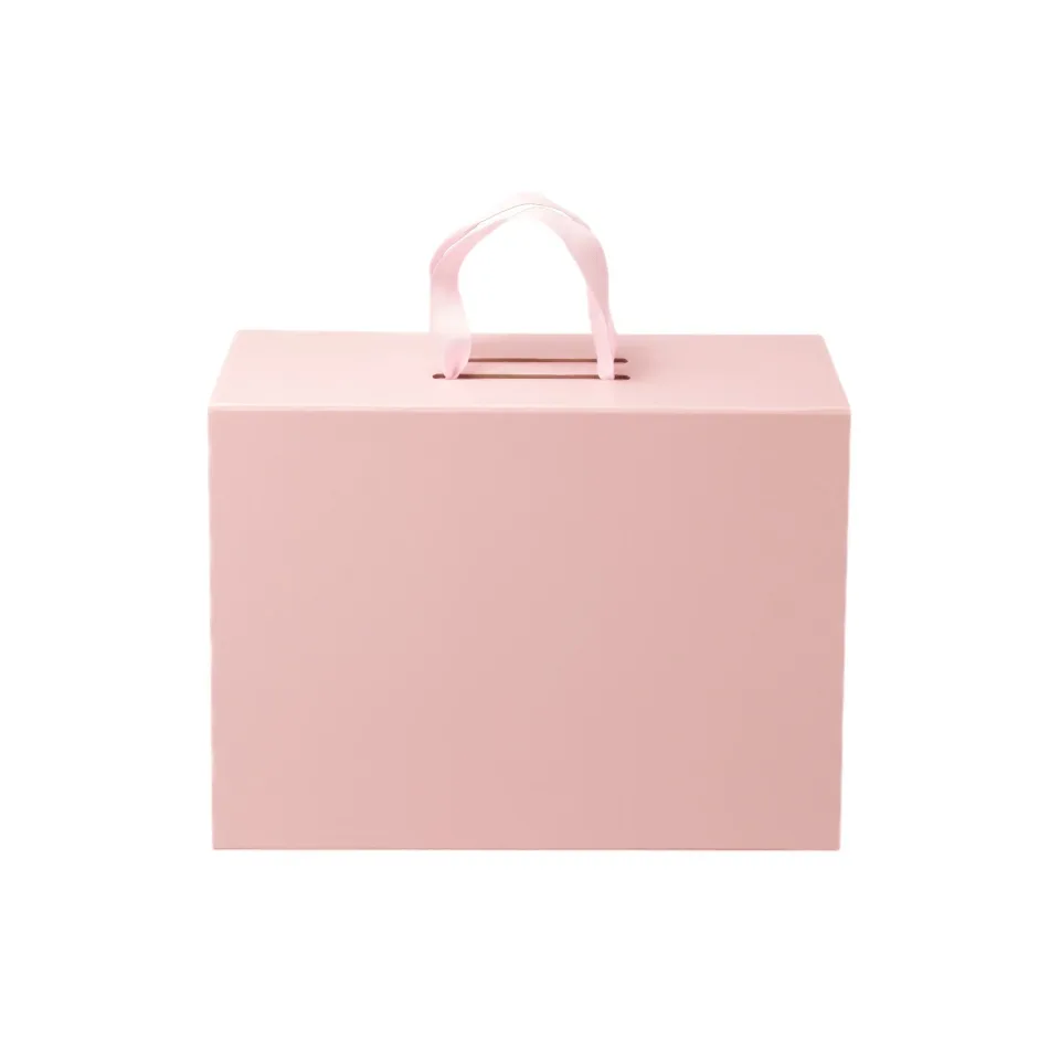 Office 1 Cutie Handle, pliabilă, 38 x 28 x 13.5 cm, cu mânere, roz