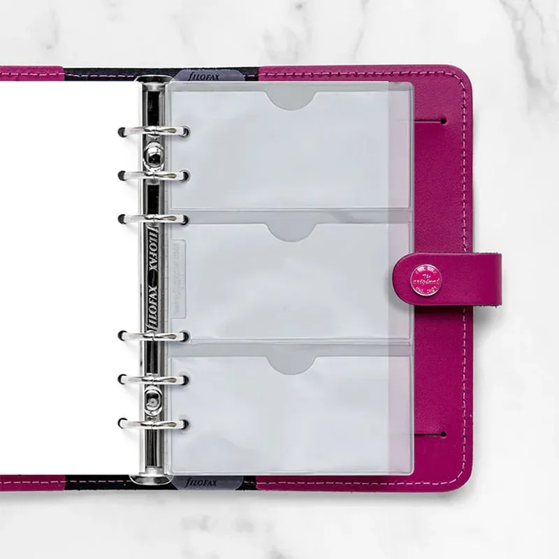Filofax Buzunar pentru cărți de vizită Personal, dublu față, transparent