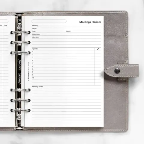 Planificator Filofax Meetings, A5, alb