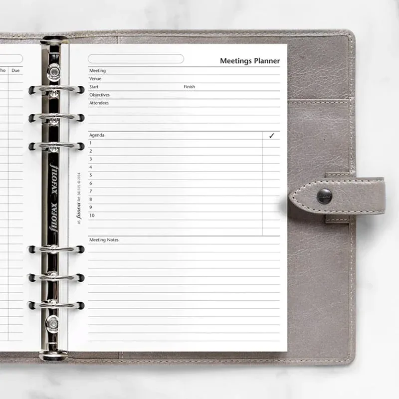Planificator Filofax Meetings, A5, alb