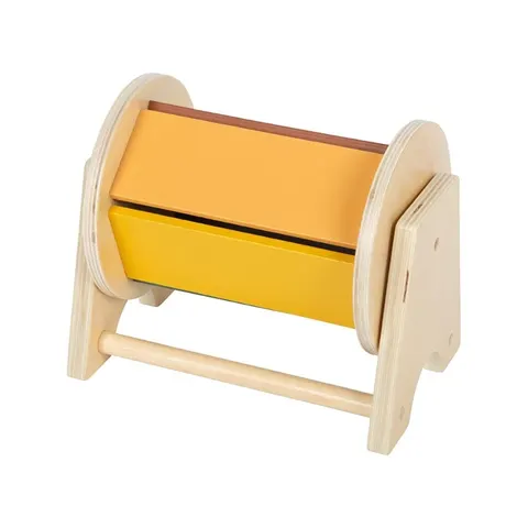 Tobă Montessori Small Foot, rotativă, din lemn